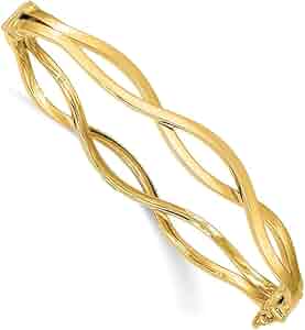 Amazon.com: Auriga Fine Jewelry 14K Yellow Gold Hinged